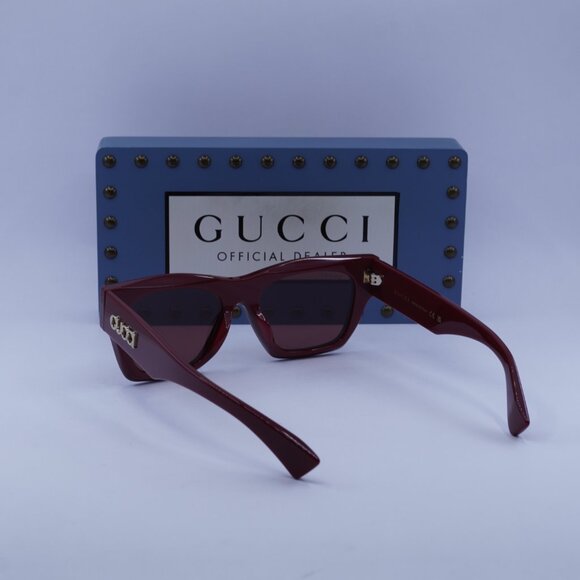 Gucci GG1835SA 003 Square Sunglasses - Burgundy/Red